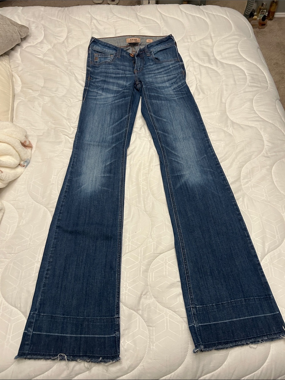 Ariat Women's Dark Blue Wide-Leg Flare Jeans